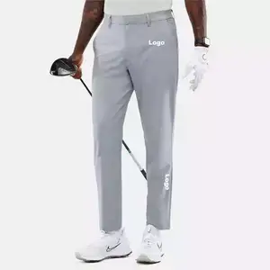 Pantaloni Casual leggeri da uomo spessi all'aperto ad asciugatura rapida pantaloni da Golf sportivi elastici da uomo elasticizzati Slim Fit classici con tasca