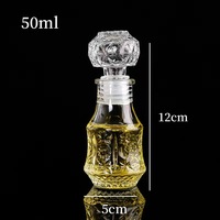 Bouteille en verre réutilisable personnalisée de 50ml & 100ml avec couvercle sculptures impression de logo pour thé vodka whisky boissons énergisantes tequila boîtes emballées