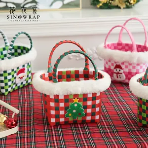 Рождественская корзина, Цветочная и подарочная упаковка, оптовая продажа, новая мода