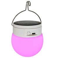 Ampoule LED solaire RGB rechargeable IP65 pour la maison et le camping en extérieur, éclairage d'urgence avec corps de lampe en ABS