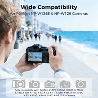 CE ROHS NP-W126S Dijital Kamera Bataryaları FUJIFILM XT3 XT30 XT50 X-M5 X-E5 XS10 X100Vl XT20 XT10 Kamera için Çift Şarj Kiti