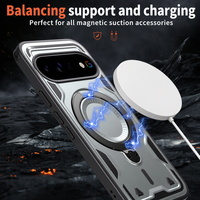 Étui de téléphone magnétique antichoc durable avec support rotatif à 360°, protection anti-chute pour les modèles Google et Samsung