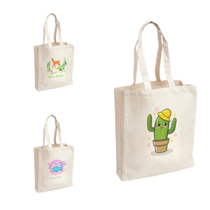 ถุงผ้าแคนวาสแบบใช้ซ้ำได้สำหรับเด็กผู้หญิงถุงช้อปปิ้งแบบสะพายไหล่สำหรับใส่หนังสือถุงผ้าแคนวาส - Product Image 4