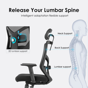 办公椅 网布人体工学办公椅 管理者现代舒适办公家具椅子 旋转式电脑椅 - Product Image 5