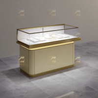 Vitrine de bijoux en verre antique haut de gamme avec serrure