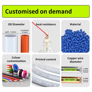 สายริบบิ้น 4p 5p 6p 7p 8p 22awg 20awg 18awg 16awg สายต่อไฟ LED สายทองแดงเคลือบดีบุก - Product Image 4