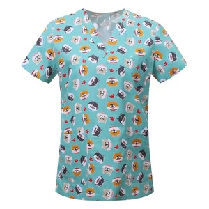 Nuevo uniforme de trabajo de Spandex de algodón con estampado de alta calidad Simple Unisex para hospitales, Enfermeras/médicos OEM - Product Image 6