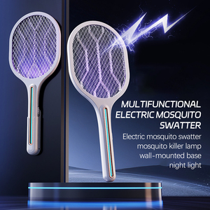 Raquette anti-moustiques électrique rechargeable à poignée, efficace pour tuer les moustiques et les mouches à la maison, directement de l'usine - Product Image 1