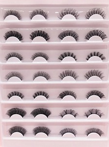 En gros, Faux cils auto-adhésifs pré-collés réutilisables, doux 3D en éventail, ensemble de cils en grappe, lot combiné - Product Image 2