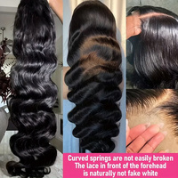 Perruque de cheveux naturels vietnamiens bruts de 40 pouces de long, ondulations profondes, densité 250%, perruque de cheveux humains bouclés birmans, perruques de cheveux indiens vierges ultra-lisses