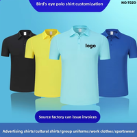 Kaos Polo Kerah Lipat Cepat Kering Big Bird's Eye Summer, Logo Kustom, Seragam Grup Budaya, Pakaian Kerja, Bordir, Sablon