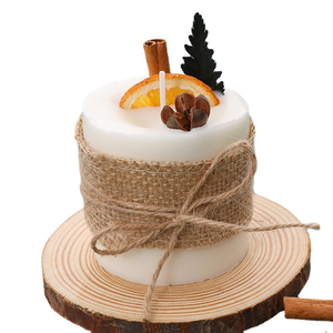 Candele Profumate Ecologiche Cilindriche per Aromaterapia, Senza Fumo, in Vetro <span class=keywords><strong>e</strong></span> Cera, Romantiche Candele a Colonna con Fiori - Product Image 2