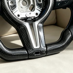 Volante Personalizado M para <span class=keywords><strong>BMW</strong></span> con Tira de Cuero y Fibra de Carbono para <span class=keywords><strong>BMW</strong></span> F10/F15/F16/F20/F30/F31/F35/F36 M3/F80 M5/F90 - Product Image 4
