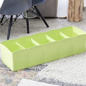 5 Grid Plastic Organizer <strong>Storage</strong> <strong>Box</strong> <strong>Tie</strong> Bra Socks Drawer Cosmetic Divider Small Item <strong>Storage</strong> <strong>Box</strong> - Product Image 1