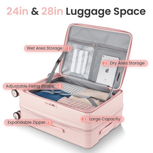 Ready Stock in USA Free ShippingLuggage <b>Sets</b> 3 Piece(20/24/28) Expandable Carry On Luggage with TSA Lock Support Dropshipping - Product Image 4