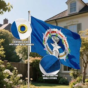 Bandera de las Islas Marianas del Norte 3x5 pies, Poliéster 100D, Color Latte Stone, Bandera Nacional del Territorio de los Estados Unidos CNMI - Product Image 4