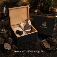 Boîte à truffes en bois, emballage cadeau de luxe pour chocolats avec séparateurs, pour mariage, vente au détail, OEM personnalisé, vente en gros