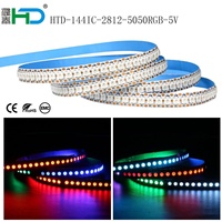 Tira de LED WS2812B, Tira de LED Direccionable WS2812B, Tira de LED Programable WS2812B RGB, Tira de Luz LED de 5V USB con Interruptor de Atenuación