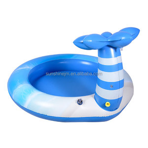 <span class=keywords><strong>Mini</strong></span> <span class=keywords><strong>pataugeoire</strong></span> peu profonde en PVC sans BPA avec arroseur de cocotier pour animaux de compagnie, <span class=keywords><strong>pataugeoire</strong></span> gonflable de forme ronde pour enfants - Product Image 5