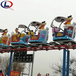 Hot Sale Outdoor Amusement Park Rides Family Sightseeing Track Train Rides Electric Pedal Train Rides Sky Bike