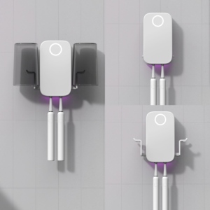 <span class=keywords><strong>Sterilizzatore</strong></span> per <span class=keywords><strong>Spazzolini</strong></span> da Denti Ricaricabile da Parete con Due Bicchieri, Ideale per Coppie, Sanificatore Automatico UVC per <span class=keywords><strong>Spazzolini</strong></span> - Product Image 6