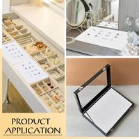 Anneau en velours mousse noir rectangulaire personnalisé plateaux d'affichage insert en mousse pour boîtes à bijoux emballage avec inserts pour boucles d'oreilles