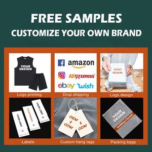 Gilet con stampa personalizzata Hip Hop all'ingrosso da uomo girocollo Streetwear in cotone due pezzi canottiera Set corto - Product Image 4