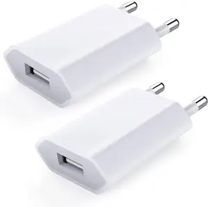 Carregador de parede universal 5v 1a usb, adaptador para carregamento de celular adaptador de tomada da ue de parede para iphone