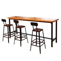 Ensemble de Table et chaises de Bar industriel en fer forgé, café, liqueur, vin, bière