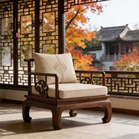 Fauteuil individuel de style chinois pour salon, usage domestique, décontracté, antique, rétro, moderne, nouveau, inspiré du Zen, classique, chaise d'hôte en bois massif