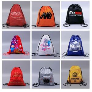 Custom Logo Nylon Polyester Drawstring Backpack 210D Polyester Drawstring Gym <b>Bag</b> Jute <b>Gift</b> <b>Bags</b> for Sports Promotional <b>Gift</b> - Product Image 5