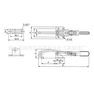 Gh451 452 Door Lock Type <b>Quick</b> <b>Clamping</b> Hook Heavy Duty Industrial Thickened Steel Hook And Buckle For Fixtures - Product Image 1