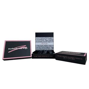Boîtes rigides magnétiques MUYANG pour perruques fantaisie, avec doublure en satin et logo imprimé UV, pour accessoires de mode - Product Image 4