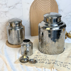 Zhenneng bán buôn 25 gram thép không gỉ trà tins sang trọng màu đen trà tin <span class=keywords><strong>container</strong></span> với biểu tượng tùy chỉnh thực phẩm lưu trữ cà phê có thể - Product Image 2
