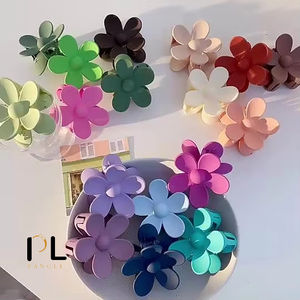 <span class=keywords><strong>PL</strong></span> OEM/ODM sıcak satış şeker renk saç pençe klipsleri basit plastik çiçek saç tokası kadın kızlar parti saç aksesuarları - Product Image 1