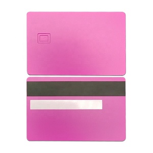 กระเป๋าสตางค์ใส่บัตรเครดิตทำจากโลหะผิวด้านสีชมพูพร้อมช่องใส่ชิป4442/4428 - Product Image 3