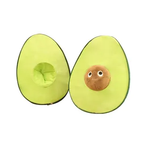 großhandel früchte avocado abnehmbares weiches gefülltes kissen masse angepasst abnehmbare früchte avocado gefütterte puppe