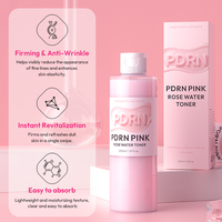 Tonique pour le visage à l'eau de rose rose PDRN, anti-rides, raffermissant, hydratant, avec extrait de rose et d'ADN de saumon, 250 ml