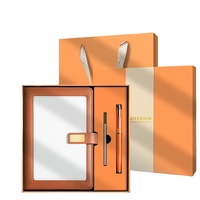 Venta al por mayor de cuaderno de negocios con logotipo personalizado, juego de caja de regalo, Bloc de notas de alto valor, oficina corporativa, Reunión, regalo de mano, cuaderno de lujo