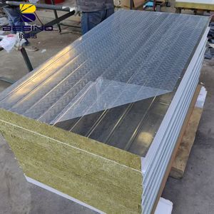 Paneles Sándwich <span class=keywords><strong>de</strong></span> Lana <span class=keywords><strong>de</strong></span> Roca Aislantes para Paredes, <span class=keywords><strong>Alta</strong></span> <span class=keywords><strong>Densidad</strong></span>, Ignífugos, Económicos, Grado A1 - Product Image 3