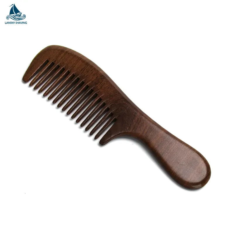 new fashion private label custom bulk printed professional sandalwood men eco wood hair beard combs