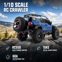 RGT EX86120 Desert Fox 1/10 RC Crawler 4WD Système de Conduite Inversée Direction 45° pour ESC Métal Résine 6 Canaux RTR Chargeur Tout-Terrain