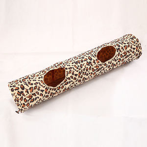 Túnel de peluche de leopardo para gato, juguete para mascotas, venta al por mayor en stock, entrega rápida - Product Image 6