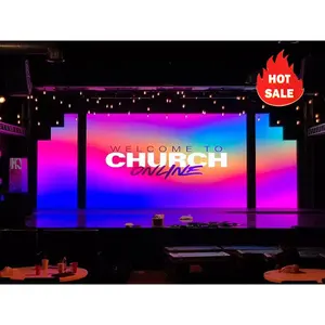 Nhà thờ lớn nền DJ Hậu Trường trở lại cho buổi hòa nhạc video tường hiển thị đám cưới giá pantalla de bối cảnh sân khấu Màn hình LED