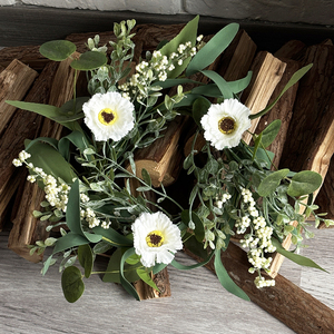 Couronne de fleurs artificielles de marguerites de Pâques en plastique de haute qualité, style campagnard, pour mariage, <span class=keywords><strong>anniversaire</strong></span>, décoration intérieure - Product Image 4