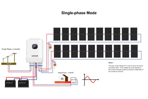 Onduleur solaire <span class=keywords><strong>hybride</strong></span> hors réseau triphasé 12 kW 10 kW 8 kW, système 48 V avec capacité de parallélisation et surveillance Wi-Fi pour l'énergie solaire - Product Image 4
