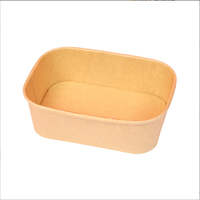 Boîtes à bento carrées en papier kraft durci épaissi écologique personnalisé emballage jetable pour fruits restauration rapide classique