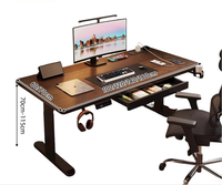 Bureau de jeu intelligent à moteur unique et réglable en hauteur OEM 120*70cm avec tiroir, idéal pour l'étude à domicile