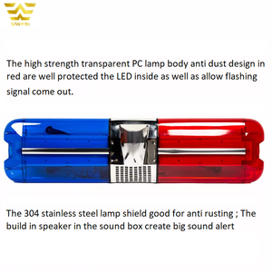 Accessori per l'illuminazione dell'automobile barra luminosa girevole all'ingrosso DC 12V barra luminosa per ambulanza rossa blu con altoparlante a <span class=keywords><strong>sirena</strong></span> - Product Image 3