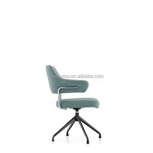 Comfortable Fabric Modern Hotel Conference Meeting Visitor <strong>Chairs</strong> Without Wheels Low Back Swivel Lift <strong>Green</strong> <strong>Office</strong> <strong>Chair</strong> - Product Image 2